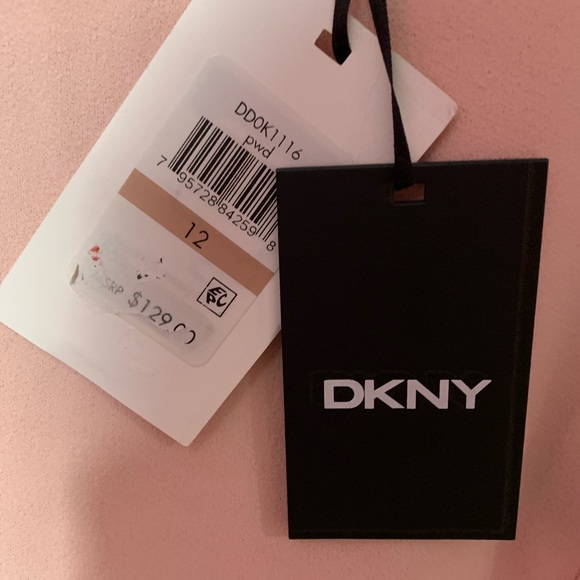 DKNY Light Pink 3/4 Sleeve Dress. Zippered back. NWT. Retails $129. Size 12. - Picture 2 of 5